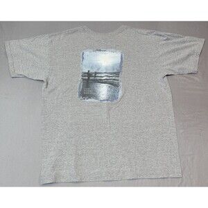 Vtg 90s Woolrich Fishing Surf Graphic Shirt Size Large Made In USA 100% Cotton